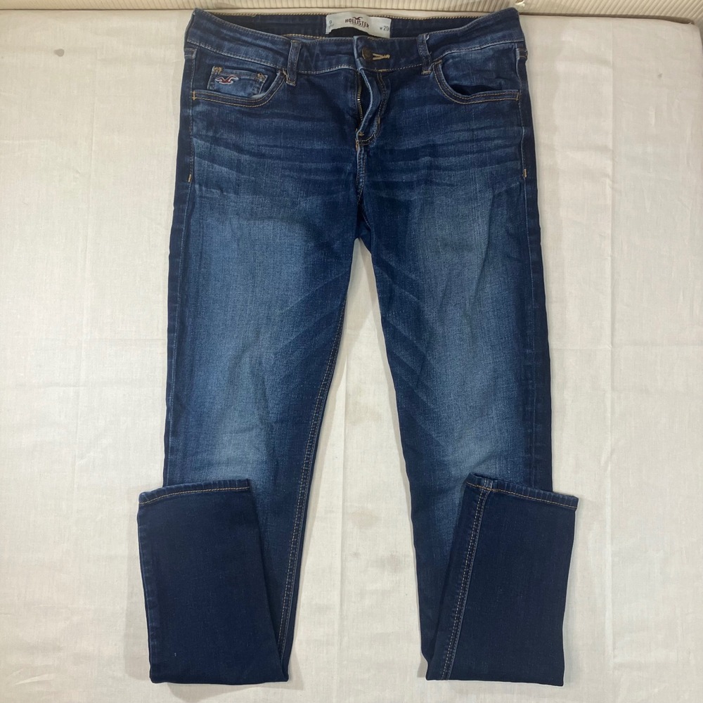 Hollister California Skinny Jeans Womens 9 W29 Dark Wash Blue Stretch Denim